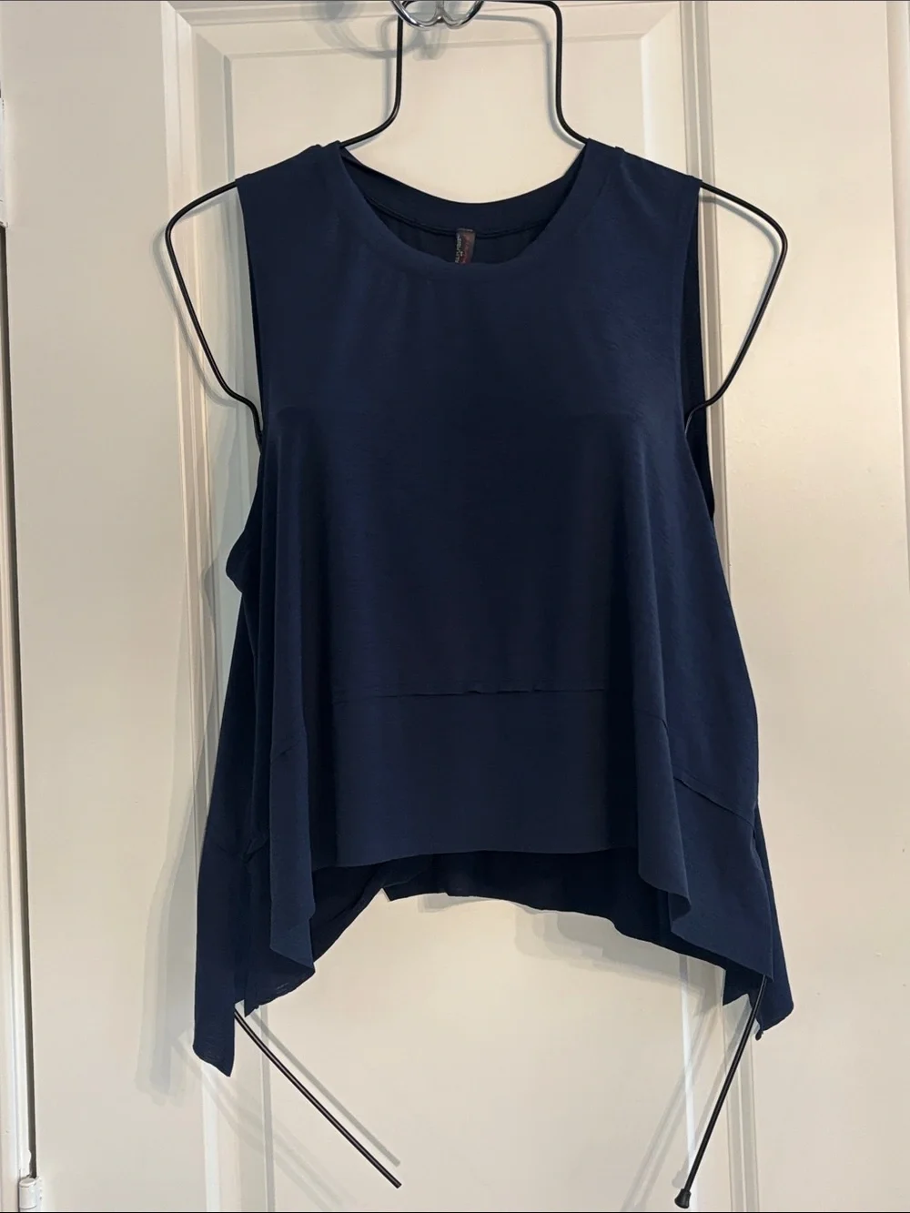 FP Movement Navy Sleeveless Drapey Layered Asymmetrical ultra soft Tank. S/P